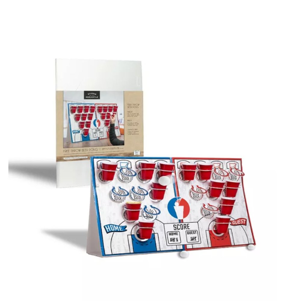 STUDIO MERCANTILE Beer Pong Board Game Set, 4 Pieces